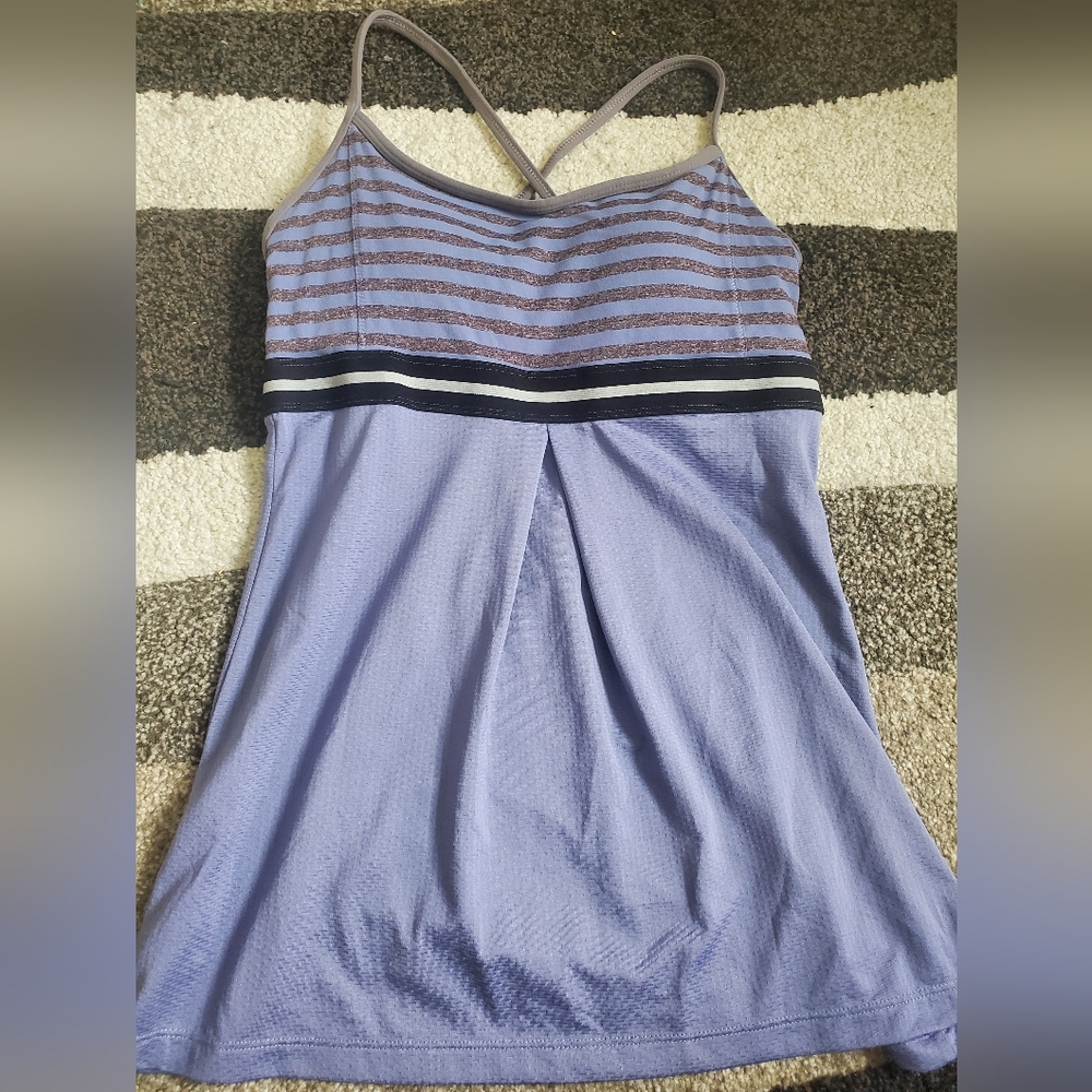 Striped Purple Tank Top Lucy Power Size Small Fir Squad Tank Top Size Small